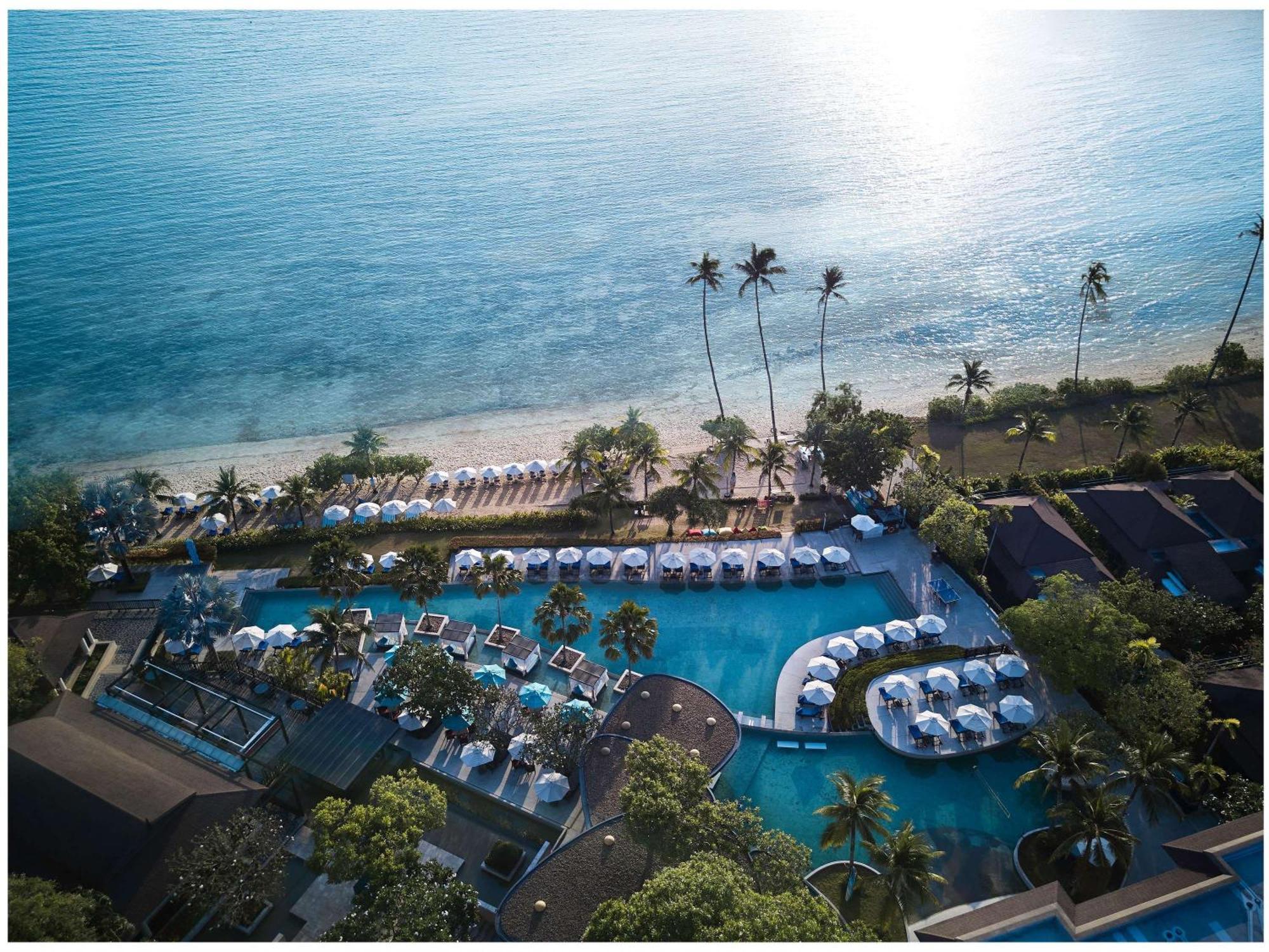 Pullman Phuket Panwa Beach Resort Esterno foto Aerial view of the pool at the InterContinental Chania, Crete, Greece